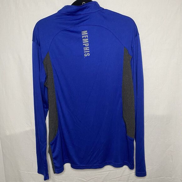 MEMPHIS TIGERS Basketball Pullover Lightweight 1/4 Zip Long Sleeve Mens M Blue - Picture 2 of 8